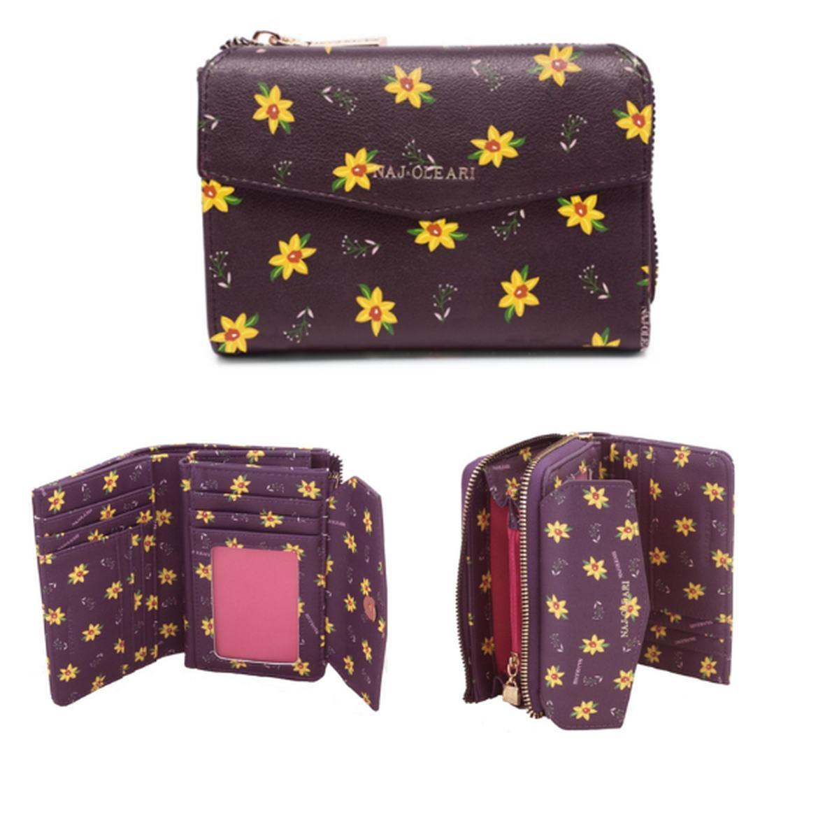 Portafoglio con patta bordeaux naj oleari linea jasmin