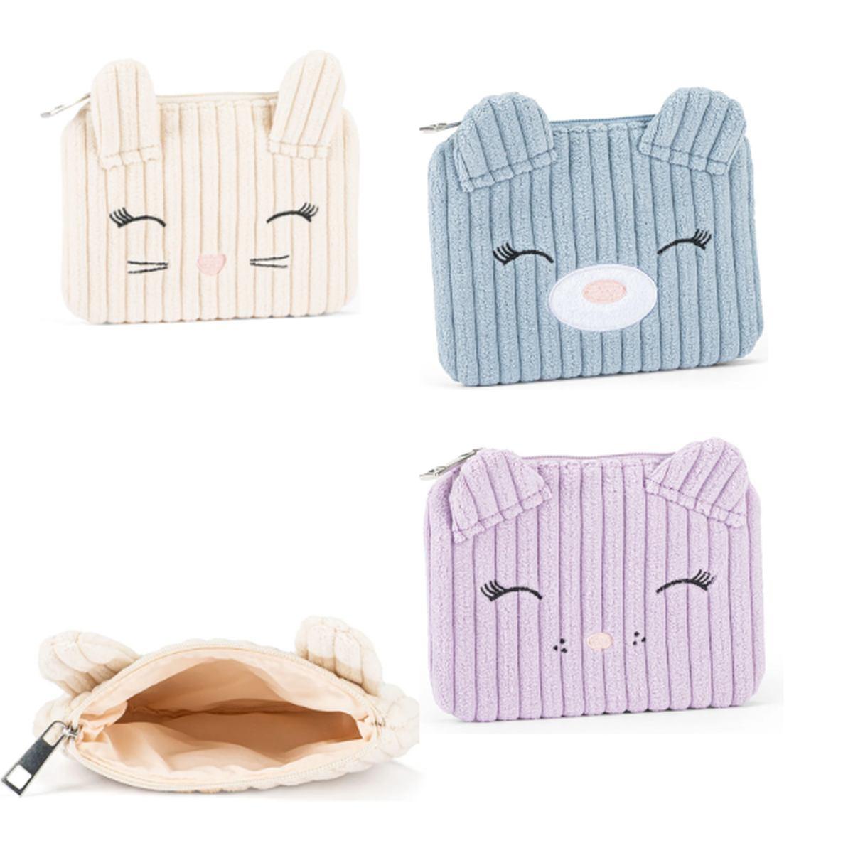 Portamonete mofu mofu in ciniglia