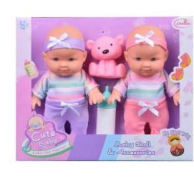 Coppie bebe' 22 cm con accessori