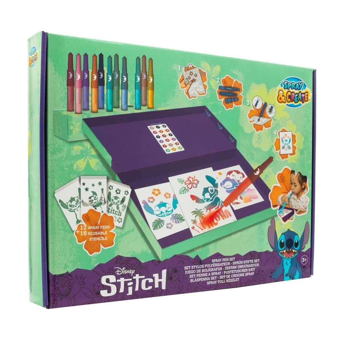 Stitch spray pen set da colorare