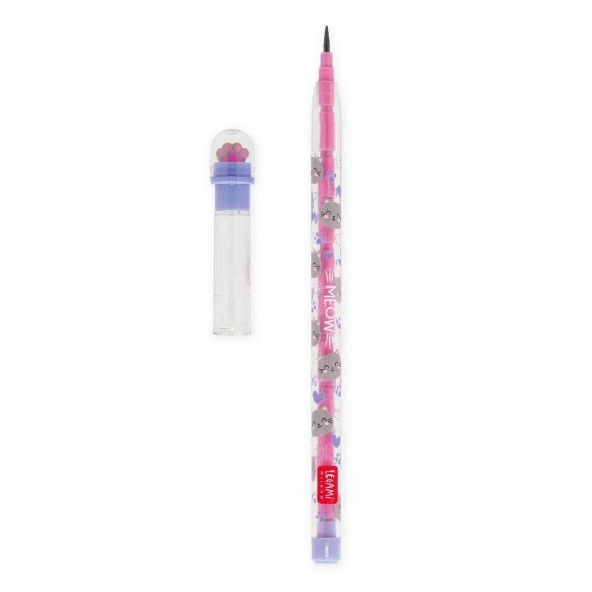 Matita impilabile con gomma kitty legami