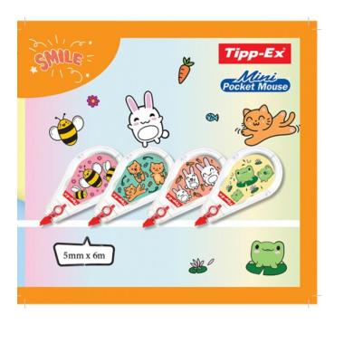 Correttore a nastro mini tipp ex 6mx5 mm bic kawaii