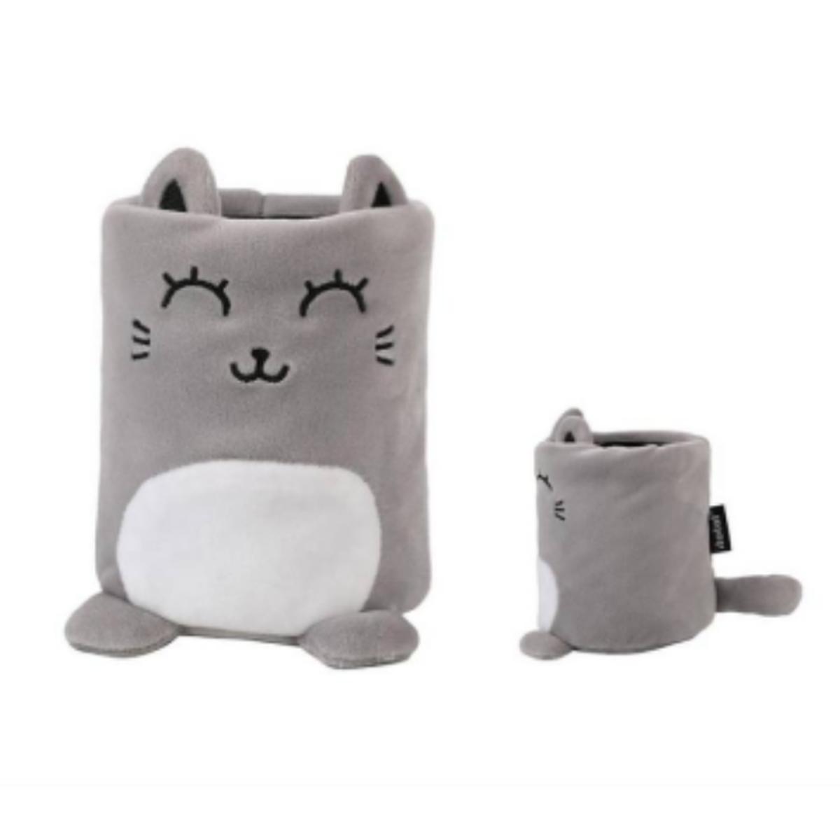 Porta penne plush gatto grigio