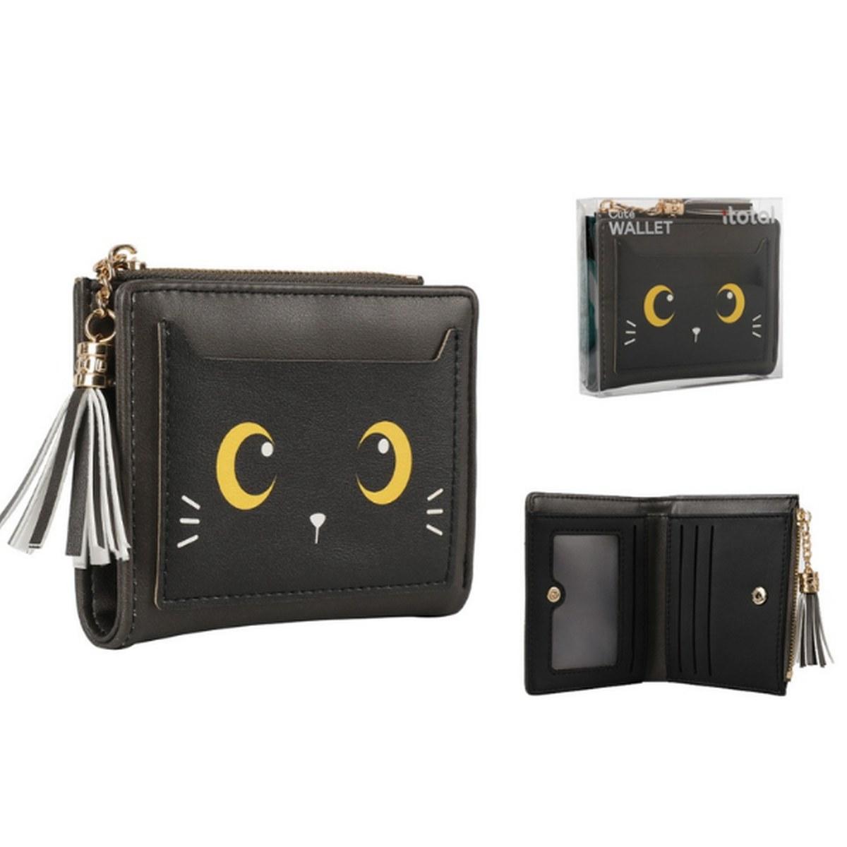 Portafoglio gatto nero