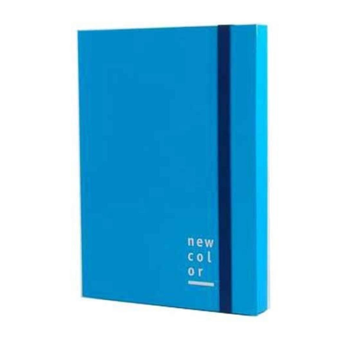 Cartella 3 lembi con elastico dorso 3 azzurro