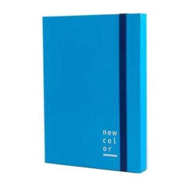 Cartella 3 lembi con elastico dorso 3 azzurro