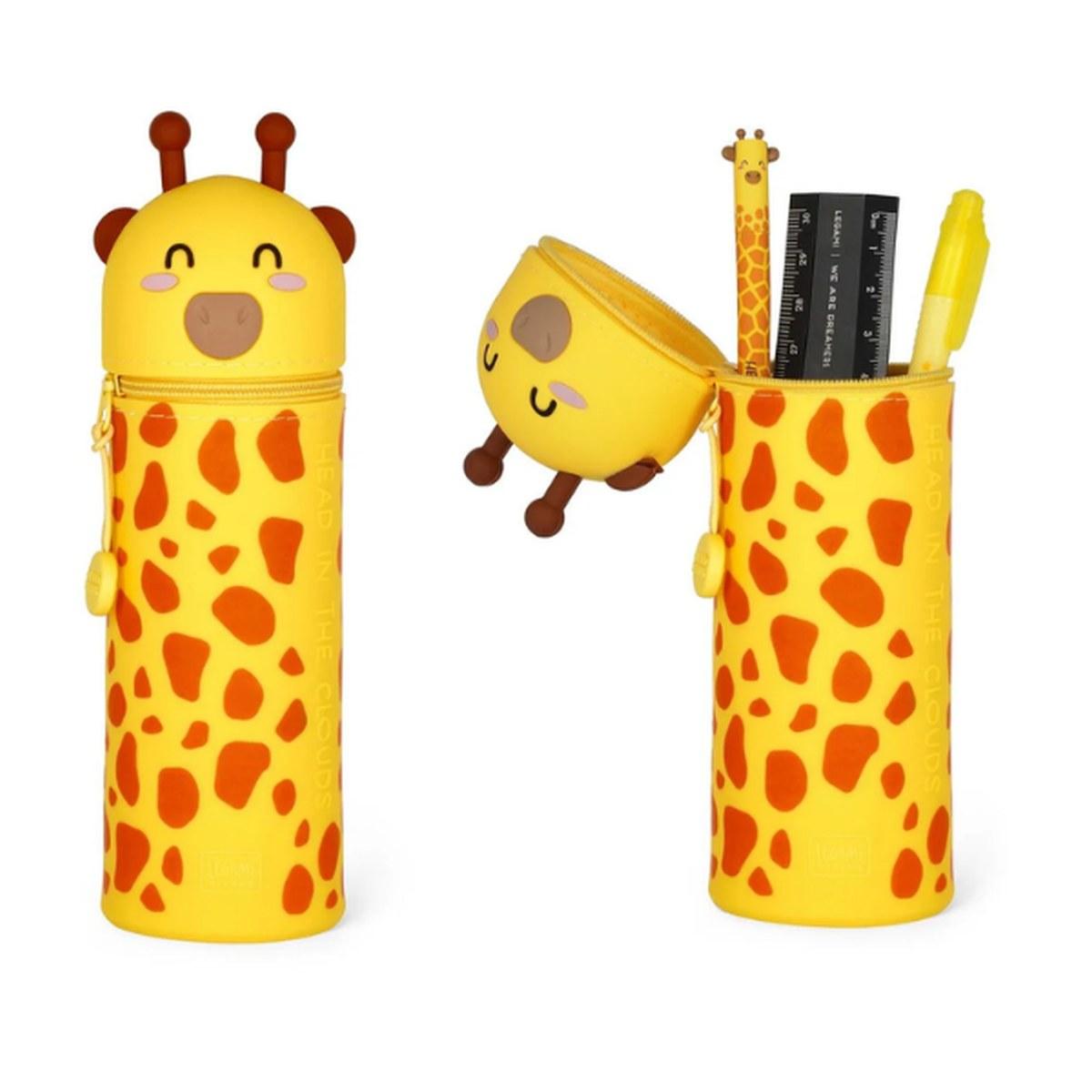 Porta penne kawaii in silicone giraffa