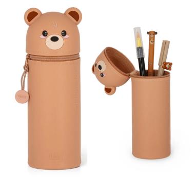 Portapenne in silicone kawaii teddy bear