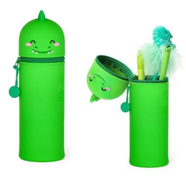 Portapenne in silicone kawaii dino