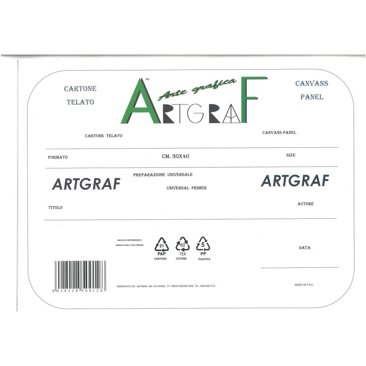 Cartone telato 30x40 artgraf