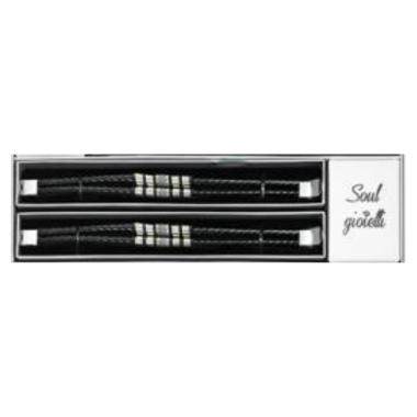 Bracciale doppio colore nero