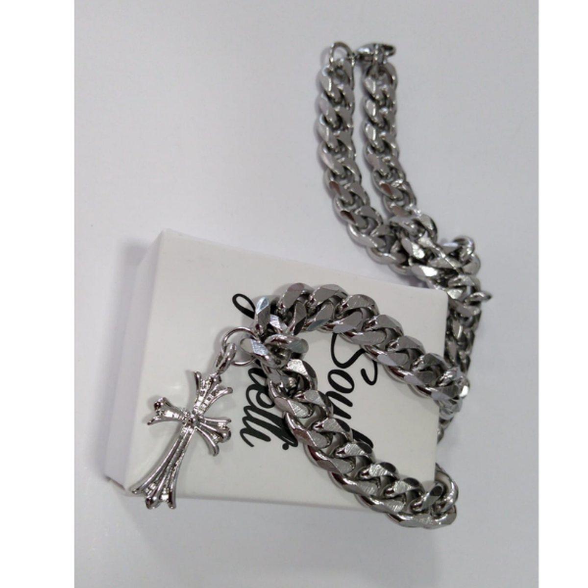 Collana  da uomo argento con croce