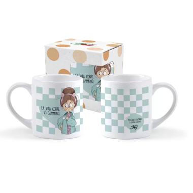 Tazzina caffè pensieri colorati  la vita corre