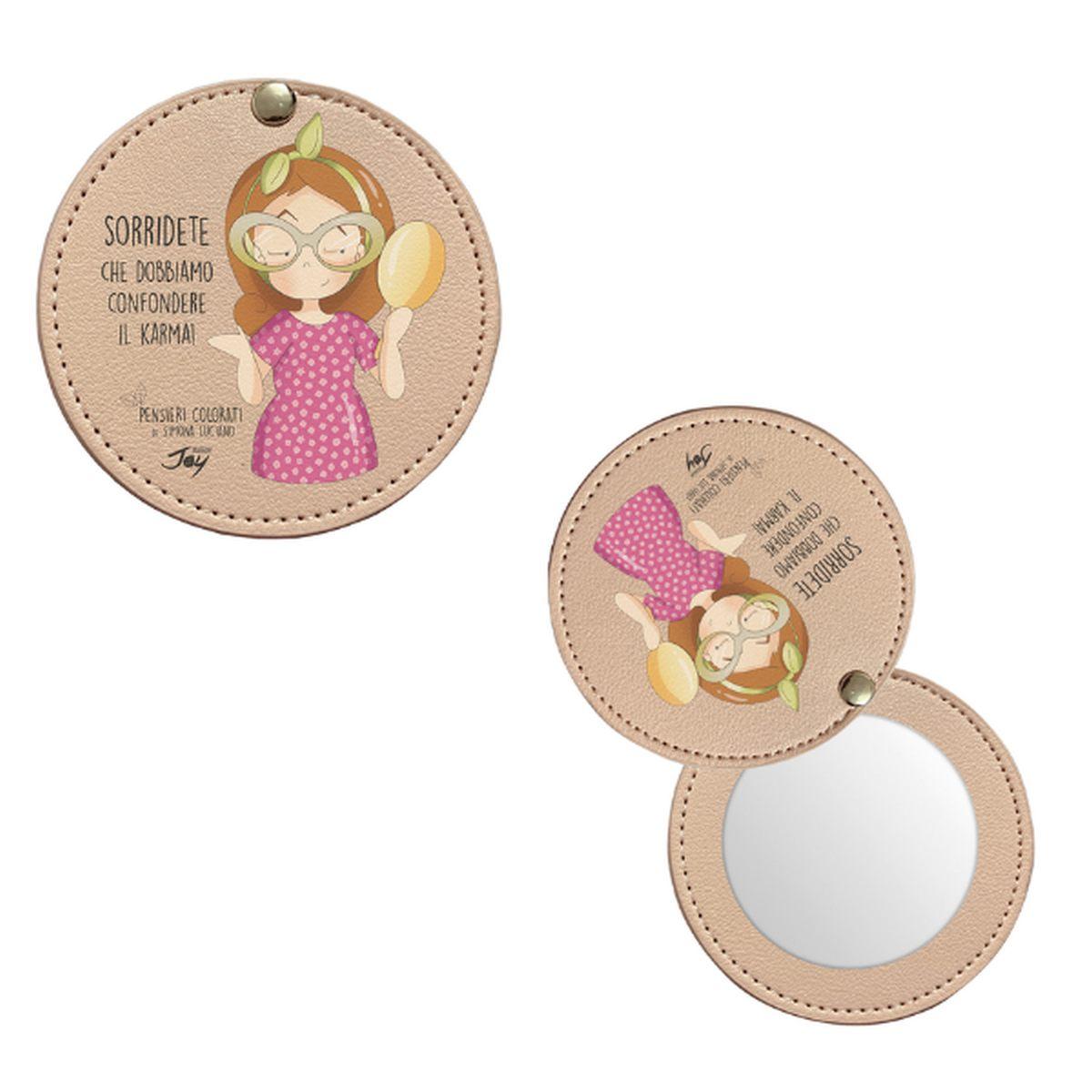 Specchietto tascabile pensieri colorati