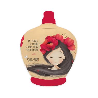 Salvadanaio con foro pensieri colorati