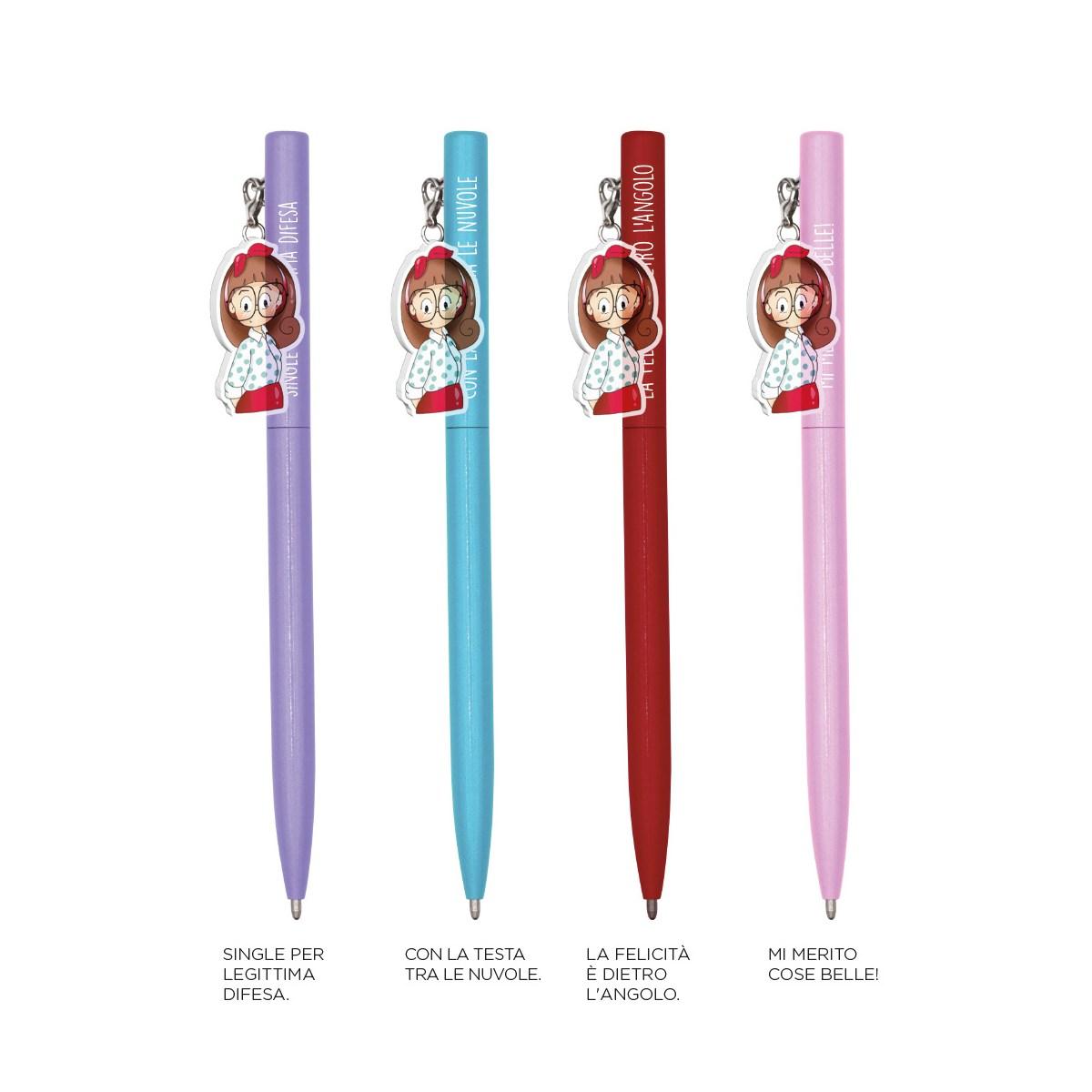 Penna charme pensieri colorati