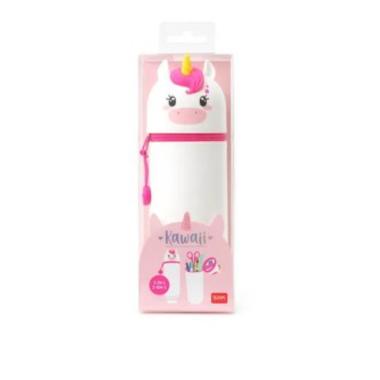 Kawaii 2in1 pencil case in silicone unicorno