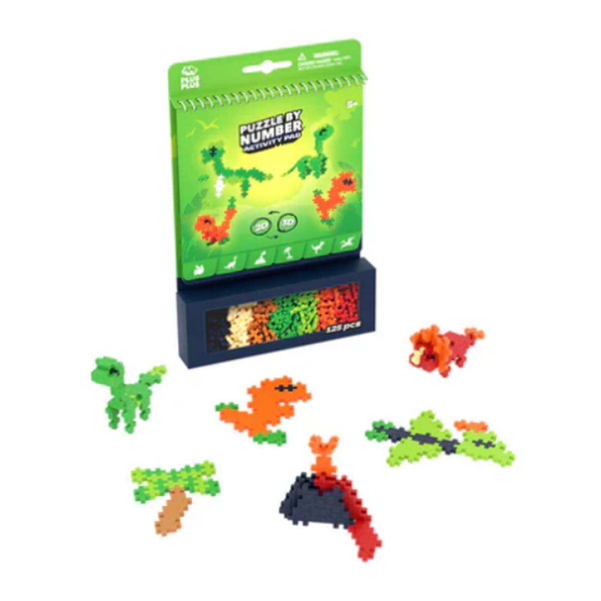 Puzzle By Number Activity Pad- Dinosaurs