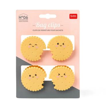 Set di 4 clip biscotto chiudi pacco