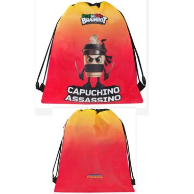 Sacca a Zaino Coulisse skifidol Brainrot Cappuccino Assassino