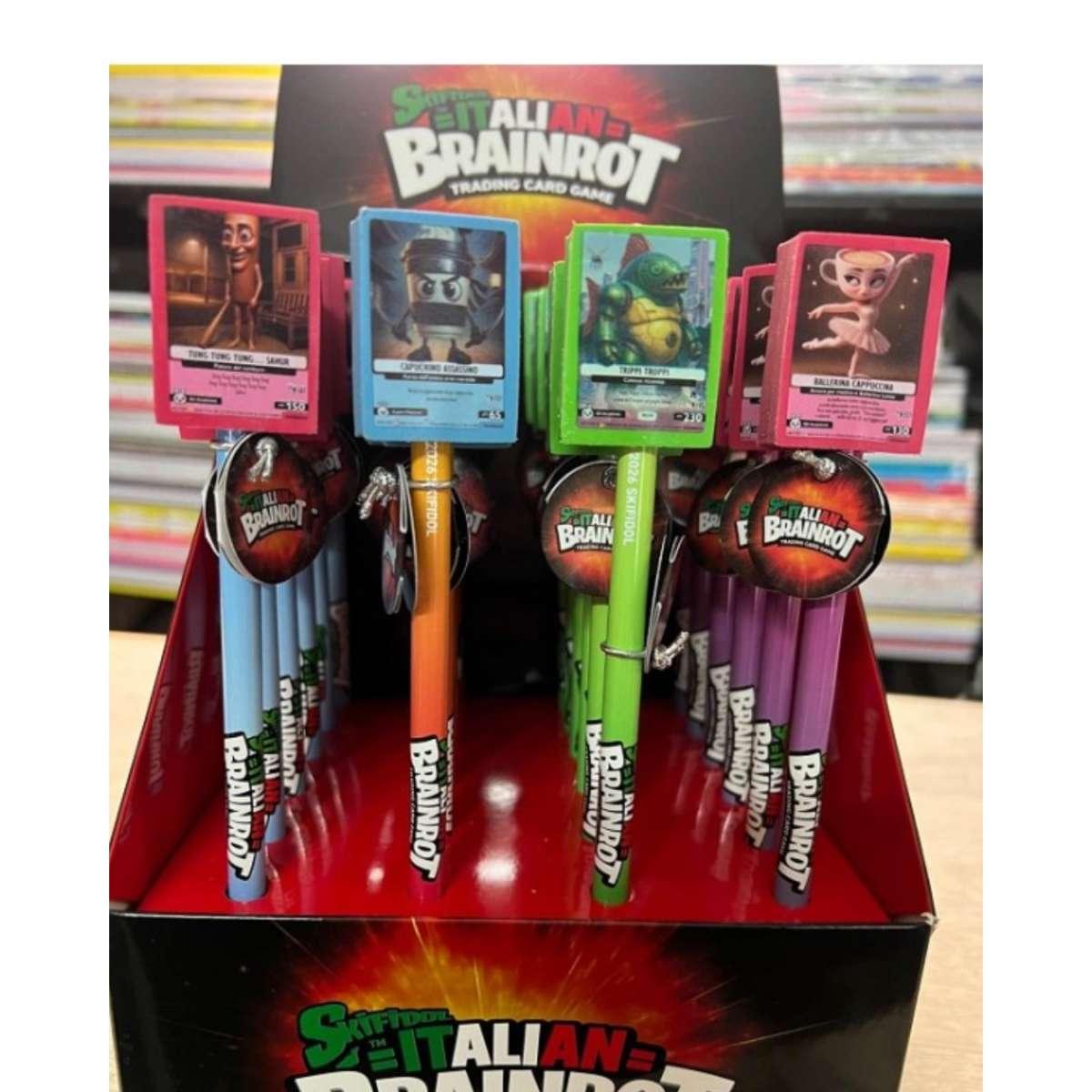 Matita con top card skifidol brainrot assortite