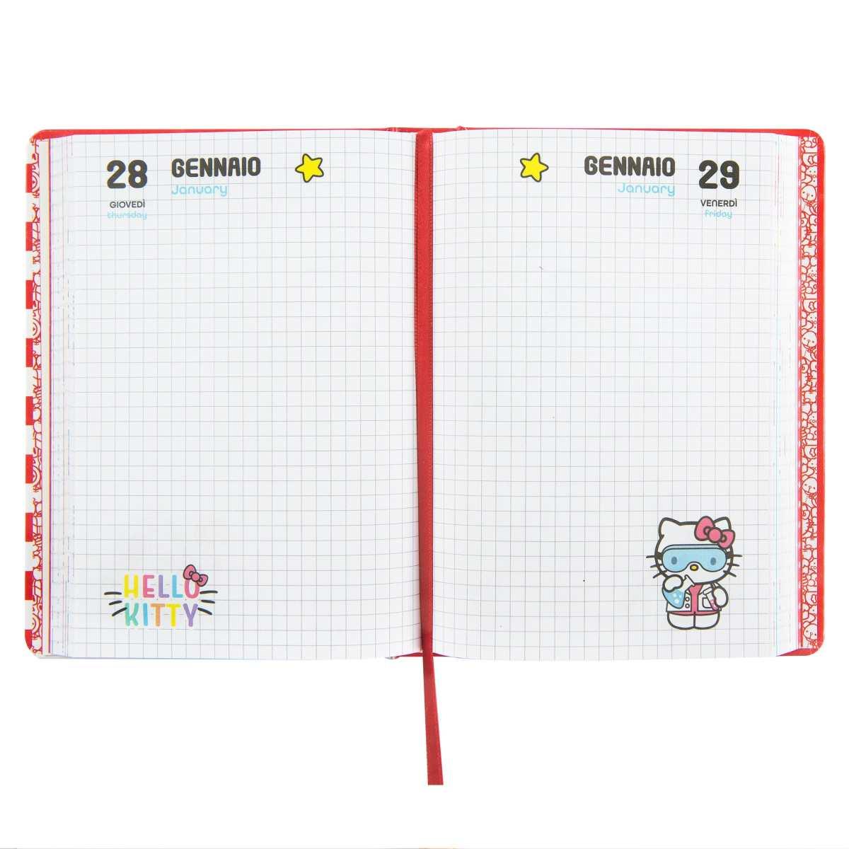 Diario datato 26-27 standard hello kitty stripes