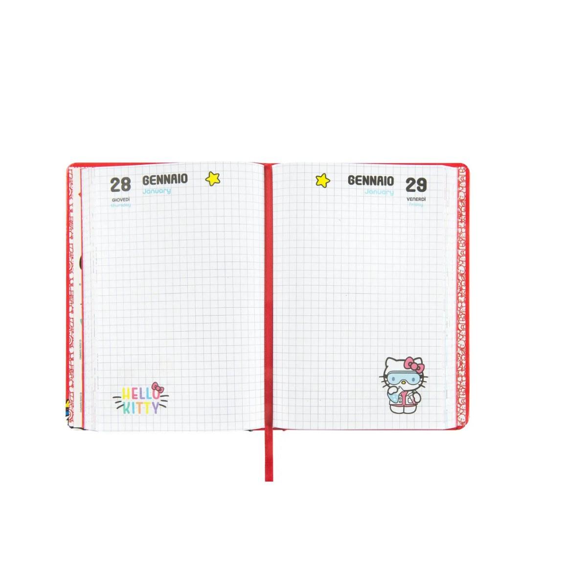Diario datao standard 26-27 hello kitty red