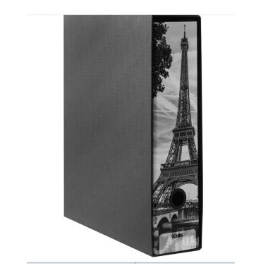 Raccoglitore ad anelli dorso 8 cm parigi