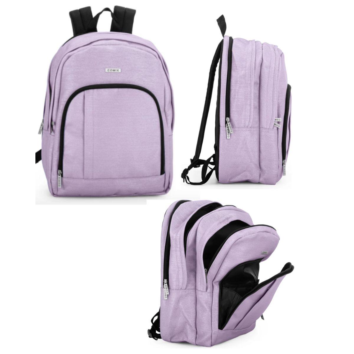 Zaino organizzato lurex lilla comix