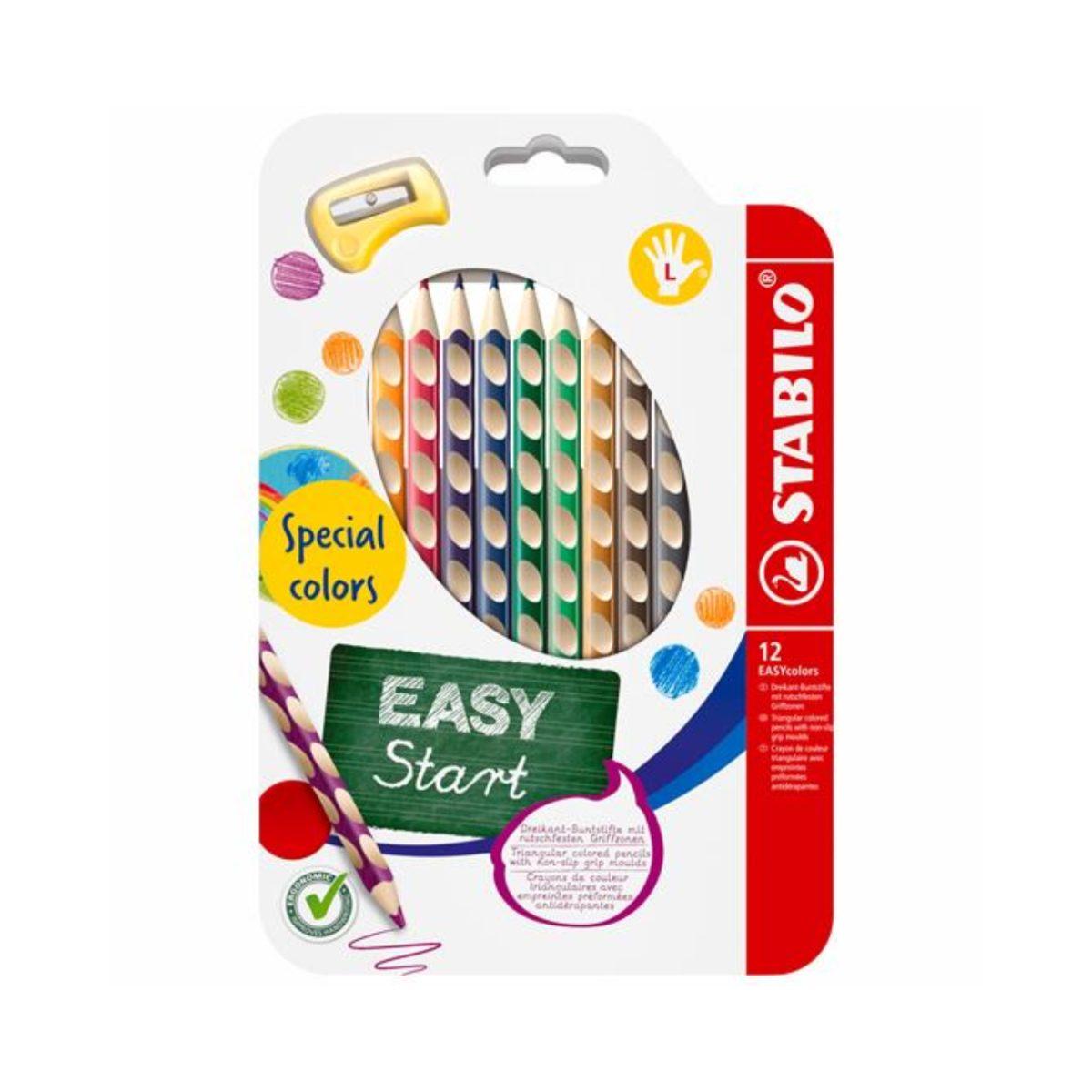 STABILO EASYcolors - per Mancini - Astuccio da 12 + temperino