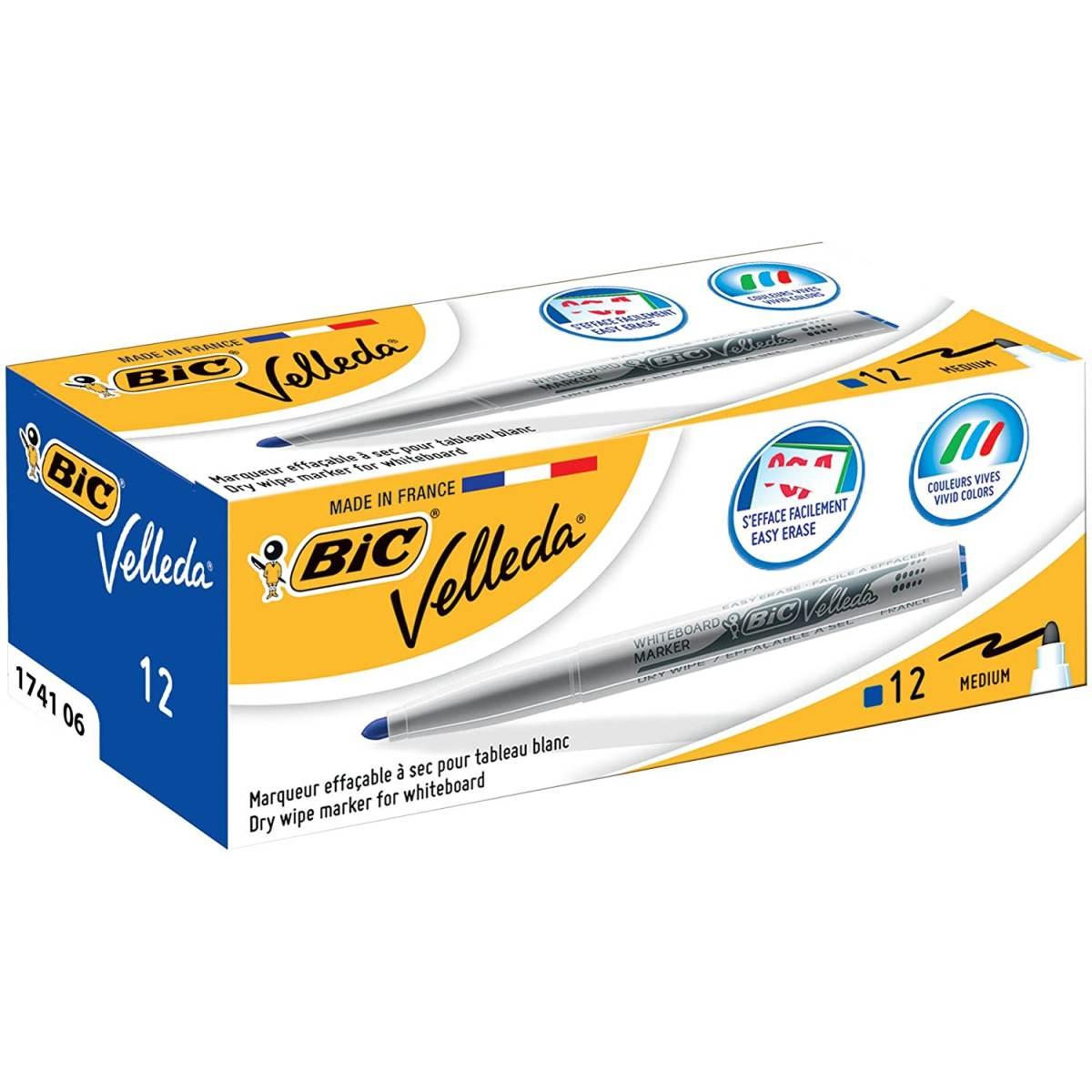 Bic pennarello velleda per lavagne blu