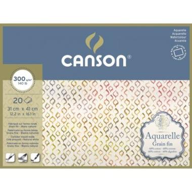 Blocco canson aquarelle 20ff grana fine 300gr. 31x41
