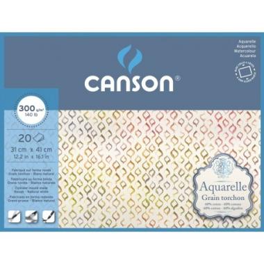 Blocco canson aquarelle 20ff grana ruvida 300gr. 231x41