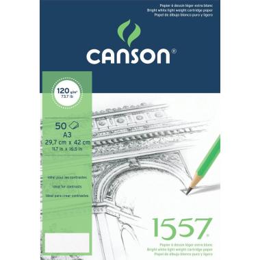 Blocco canson 1557 120gr.a3 30ff grana leggera