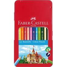Faber-castell matite colorate scatola in metallo 12 pz