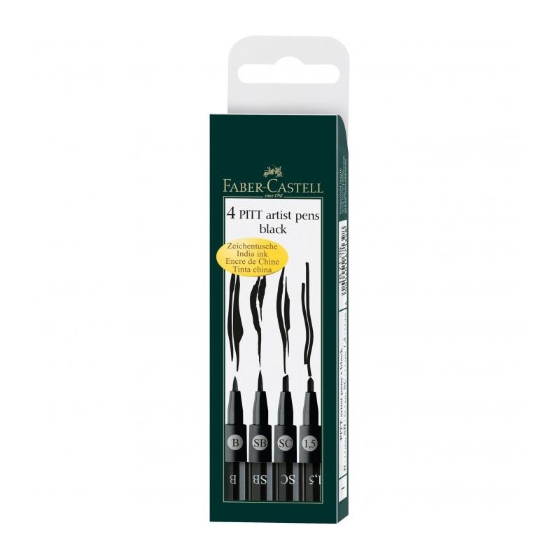 Pitt artist faber-castell 4 pens black