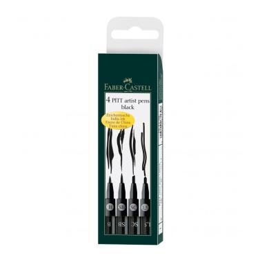 Pitt artist faber-castell 4 pens black
