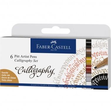 Pennarello calligrafico pitt artist pen calligraphy conf. 6 pz. faber-castell