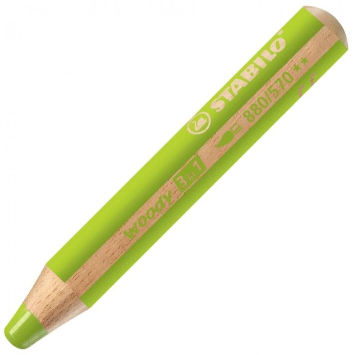 Stabilo woody 3 in 1 verde foglia