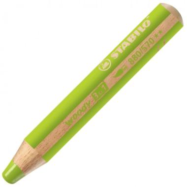 Stabilo woody 3 in 1 verde foglia