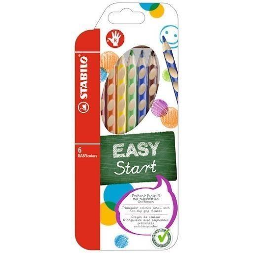 Pastelli stabilo easy per destrorsi 6 pz
