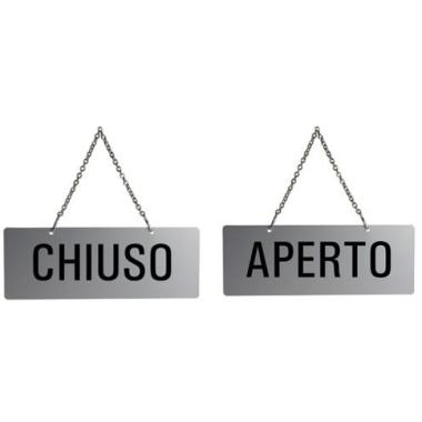 Cartello aperto/chiuso con catenella